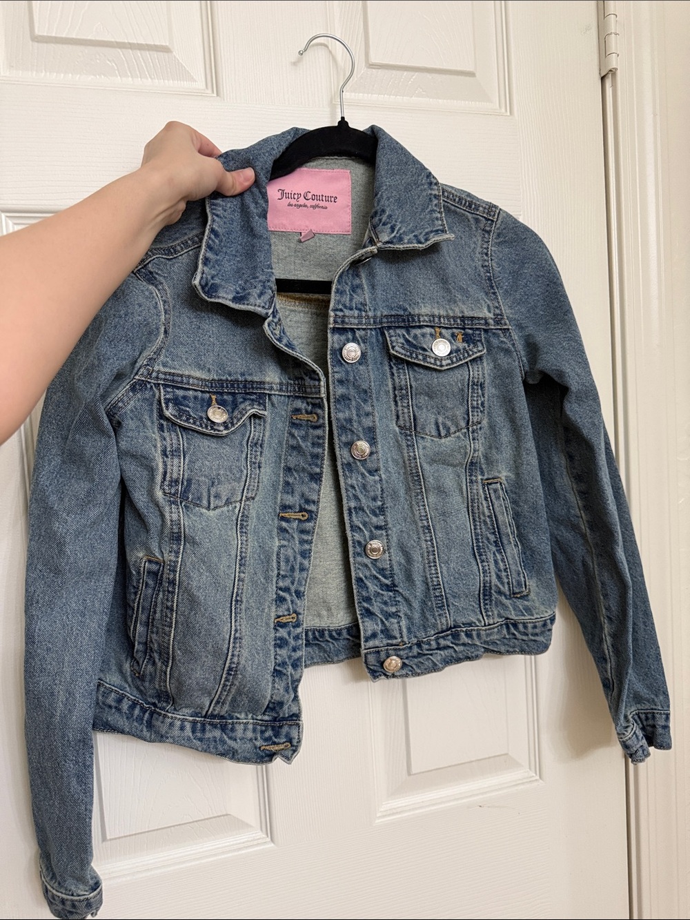 Juicy Couture 
Denim Jacket with Pink Label